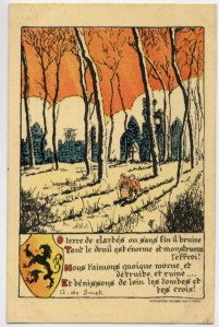 graves Belgian post card