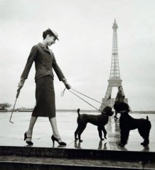 Audrey with her pooch in Paris
