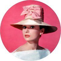 Audrey in pink hat