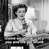 Bette Davis and Oscar drinks