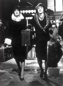 Curtis and Lemon with luggage